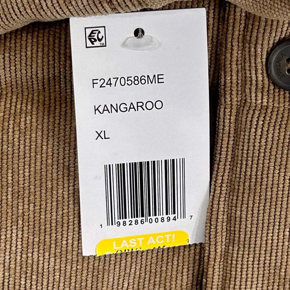Weatherproof Vintage Jacket Men's Kangaroo XL/EG Corduroy ButtonFront Quilted - Picture 9 of 10